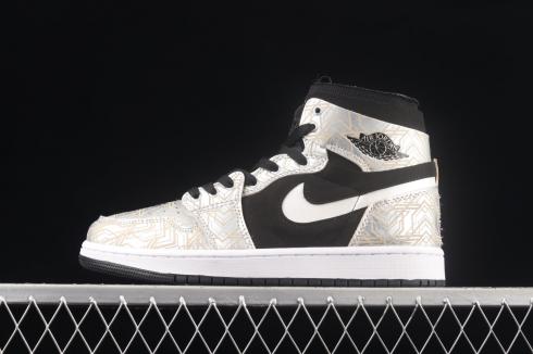 Air Jordan 1 Zoom CMFT Metallic Silver Black Gold White DQ0659-800