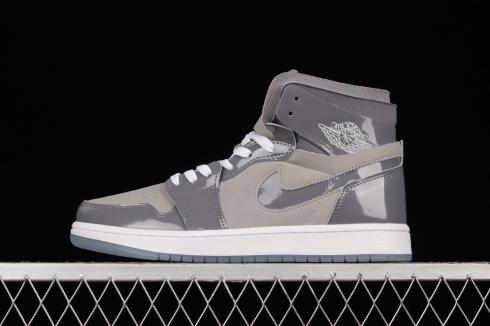 Air Jordan 1 Zoom CMFT Patent Leather Grey White DQ0659-005