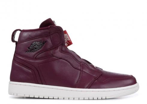 Air Jordan Wmns 1 Hi Zip Prem Bordeaux Phantom Black AT0575-600