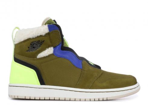 Air Jordan Wmns 1 Retro High Zip Utility Pack Olive Beach Black AV3723-300