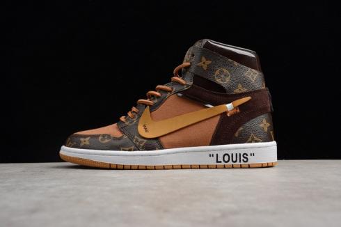 Nike Air Jordan 1 X Off Louis AJ1 OW Brown Orange AQ0818-158