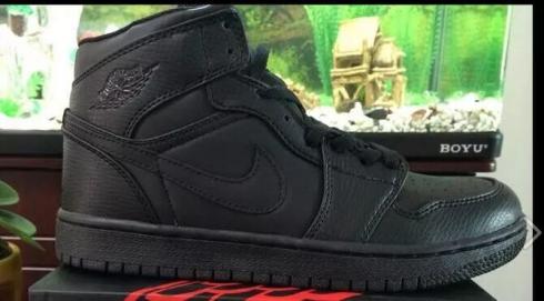 Nike Air Jordan I 1 Retro Kid Basketball Shoes Black All Hot