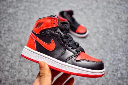 Nike Air Jordan I 1 Retro Kid Shoes Black Red 575441