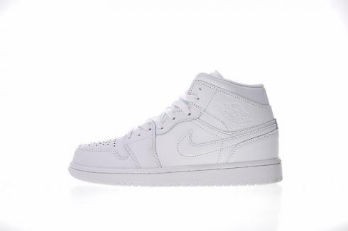 Nike Jordan Air Jordan 1 Mid Pure Platinum White Sneakers 554724-104