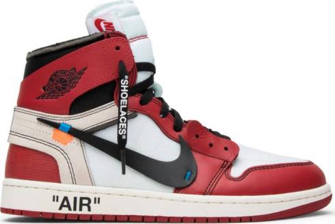 Nike OFF WHITE x Air Jordan I 1 Retro High OG Red White Black AA3834-101