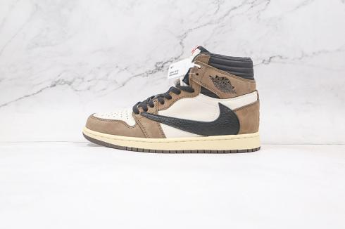 Travis Scott x Fragment x Air Jordan 1 High OG Bown White CD04487-100