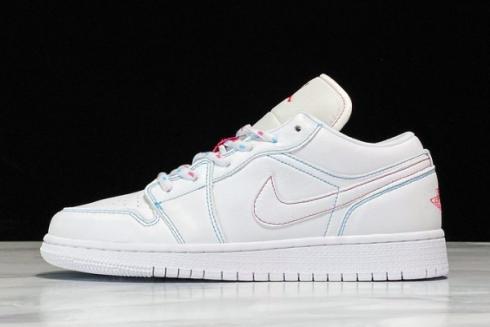 2020 Air Jordan 1 Low GS White Aurora Green Soar 554723 101