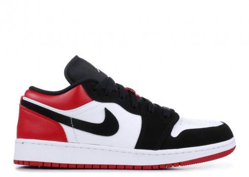 Air Jordan 1 Low Gs Black Toe White Gym Red 553560-116