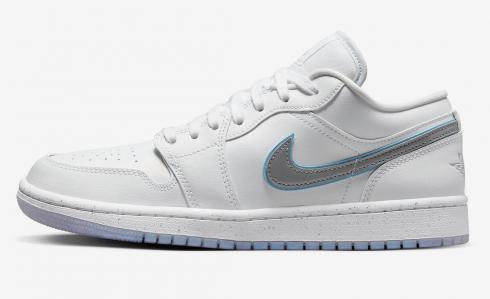 Air Jordan 1 Low SE Dare to Fly Metallic Silver White Blue Chill Barely Green FB1874-101