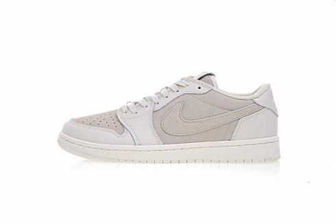 Nike Air Jordan 1 Low Premium Light Orewood Brown Suede Shoes 919701-114