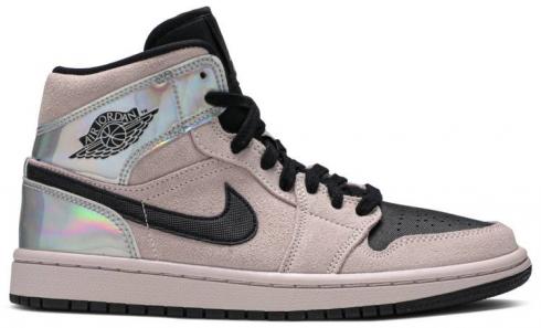 Air Jordan 1 Mid 2020 Iridescent Barely Rose Black Multi BQ6472-602