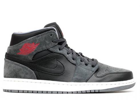 Air Jordan 1 Mid Anthracite Cool Gym Grey Black Red 554724-018