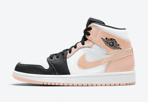 Air Jordan 1 Mid Crimson Tint White Black Pink 554724-133