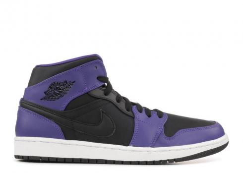 Air Jordan 1 Mid Dark Black Concord 554724-019