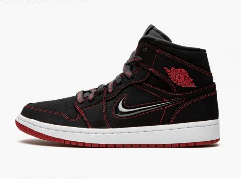 Air Jordan 1 Mid Fearless Black Gym Red White CK5665-100