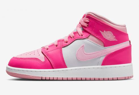 Air Jordan 1 Mid GS Fierce Pink White Medium Soft Pink FD8780-116