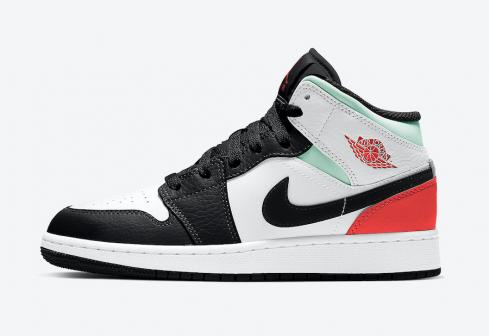 Air Jordan 1 Mid GS Red Mint Black Toe Green Orange BQ6931-100