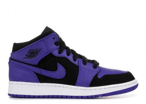 Air Jordan 1 Mid Gs Dark Concord White Black 554725-051