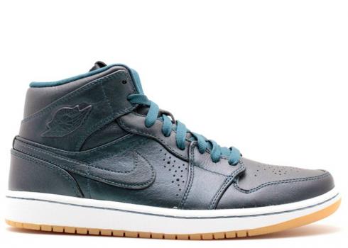 Air Jordan 1 Mid Nouveau Blue Brown Space Light Gum White 629151-404