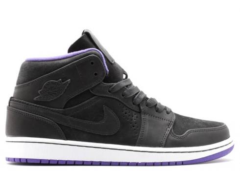Air Jordan 1 Mid Nouveau Dark White Black Concord 629151-018