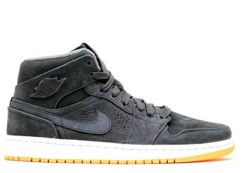 Air Jordan 1 Mid Nouveau Obsidian Orange Cool Grey Atomic 629151-403