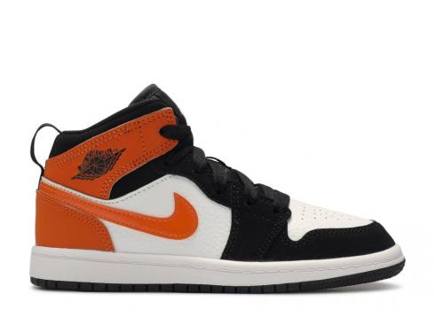 Air Jordan 1 Mid Ps Shattered Backboard White Black Starfish 640734-058