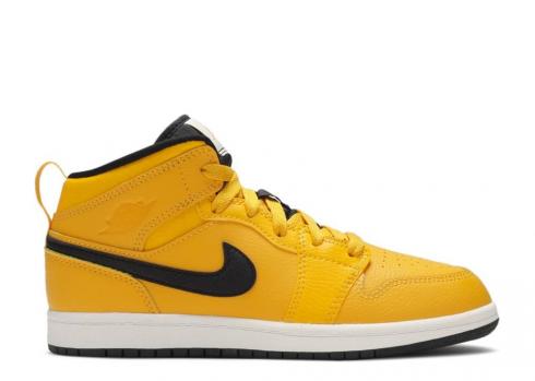 Air Jordan 1 Mid Ps University Gold Black White 640734-700