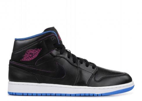 Air Jordan 1 Mid Radio Raheem Fire Pink Black Blue Photo 554724-029