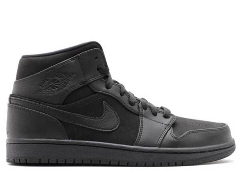 Air Jordan 1 Mid Triple Black 554724-011
