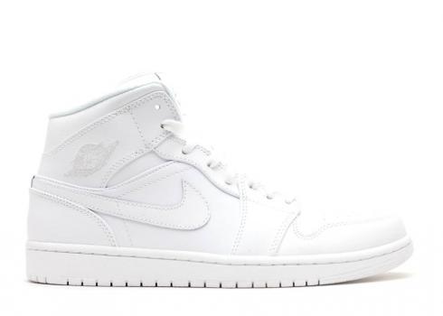 Air Jordan 1 Mid White 554724-100