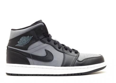 Air Jordan 1 Mid White Black Grey Cool 554724-023