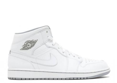 Air Jordan 1 Mid White Wolf Grey 554724-112