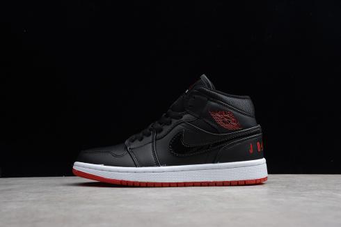 Nike Air Jordan 1 Mid Black University Red BQ6578-001