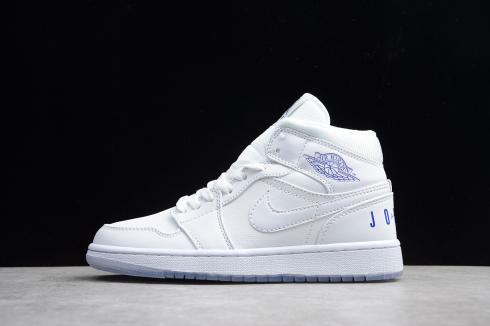 Nike Air Jordan 1 Mid Premium Pure White Concord White BQ6578-100