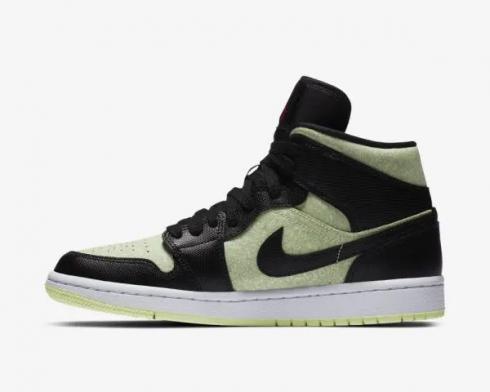 Wmns Air Jordan 1 Mid SE Black Barely Volt Chile Red CV5276-003