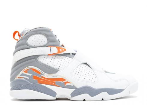 Air Jordan 8 Retro Orange Silver White Stealth Blaze 305381-102