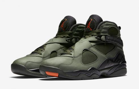 Air Jordan 8 Take Flight Sequoia Black Wolf Grey Max Orange 305381 305