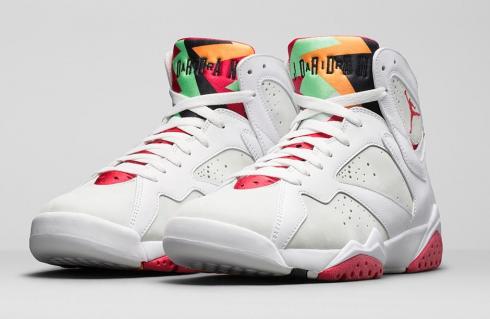 Air Jordan 7 Hare White Light Silver Tourmaline True Red 304775125