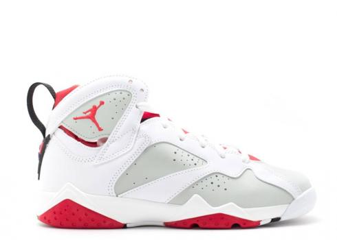 Air Jordan 7 Retro Bg Gs Hare Light Tourmaline White True Silver Red 304774-125