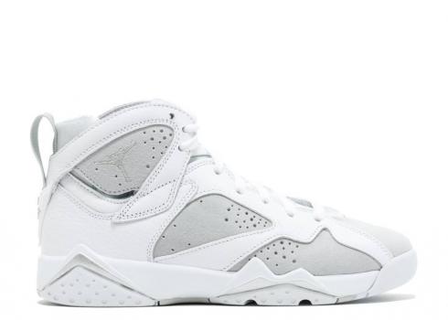 Air Jordan 7 Retro Bg Gs Pure Money Platinum White Silver Metallic 304774-120