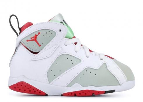 Air Jordan 7 Retro Bt Hare Trmln Light White True Silver Red 304772-125