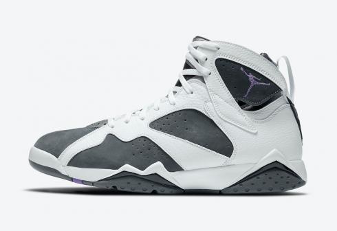 Air Jordan 7 Retro Flint White Flint Grey Black Varsity Purple CU9307-100