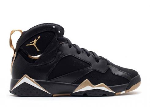 Air Jordan 7 Retro Gs Golden Moment Sail Black Gold Metallic 304774-030