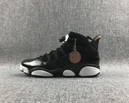 Air Jordan 6 High Retro White Black Gold Basketball Shoes 332157-091