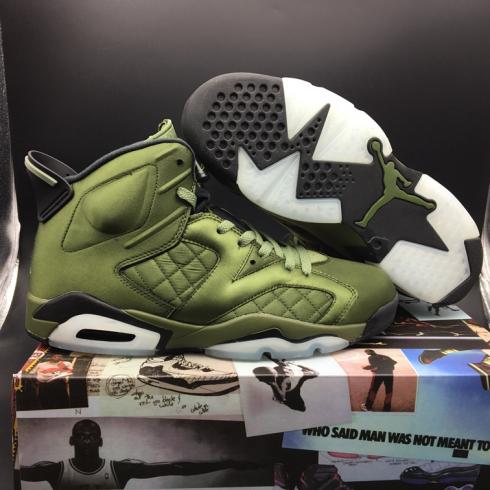 Nike Air Jordan 6 Men Basketball Shoes Camo Green AH4614-303