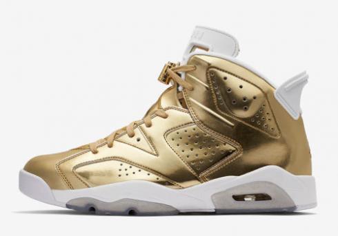 Nike Air Jordan Retro 6 Pinnacle Metallic Gold Men Shoes DS 854271-730