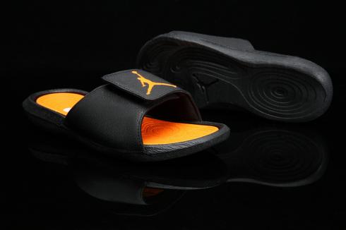 Nike Jordan Hydro 6 black orange yellow Women Sandal Slides Slippers 881474-018