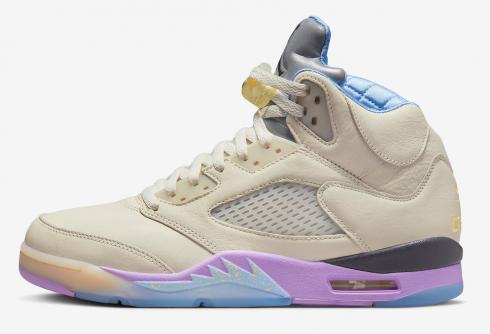 Air Jordan 5 Retro DJ Khaled We The Best Sail Washed Yellow Violet Star DV4982-175