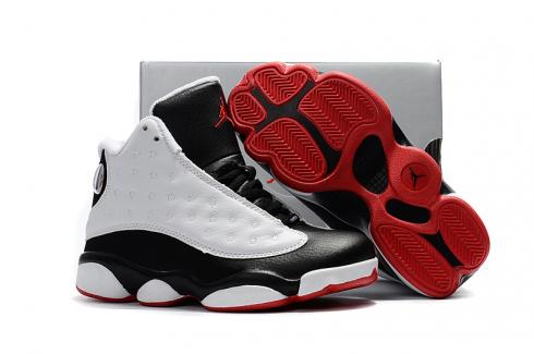 Nike Air Jordan 13 Kids Shoes White Black Red New