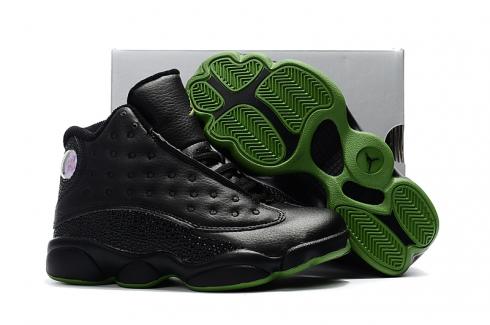 Nike Air Jordan XIII 13 Retro Kid Children Shoes Hot Black All Green